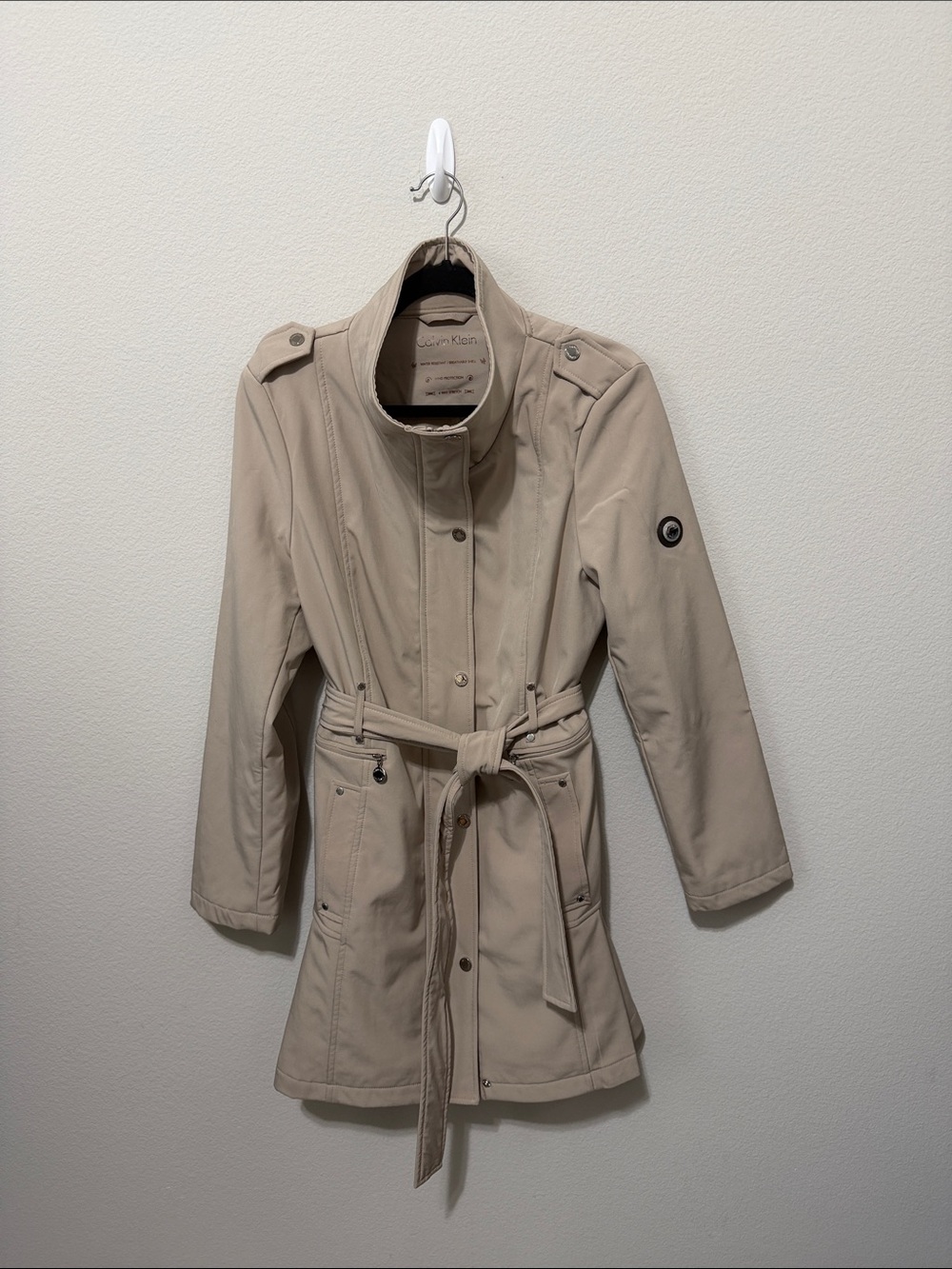 Calvin Klein Women's Stone Belted Trench Coat